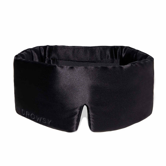 Black Jade Silk Sleep Mask Drowsy Sleep Co