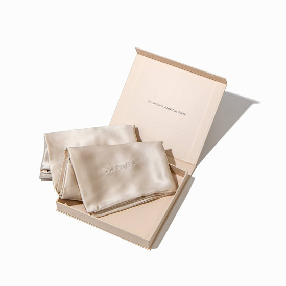 Dusty Gold Silk Pillowcase