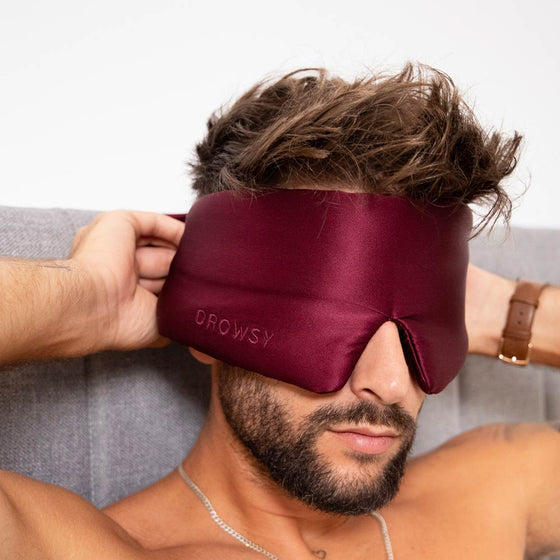 La Vie en Rouge Silk Sleep Mask Drowsy Sleep Co