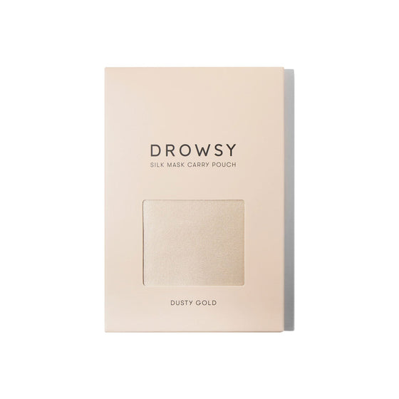 Dusty Gold Silk Carry Pouch Drowsy Sleep Co