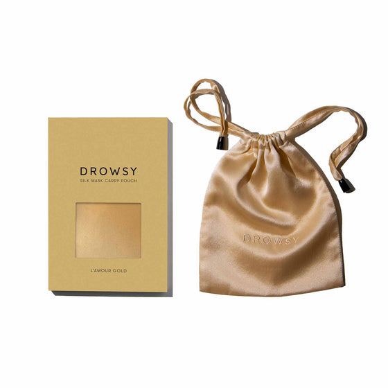 L'Amour Gold Silk Carry Pouch
