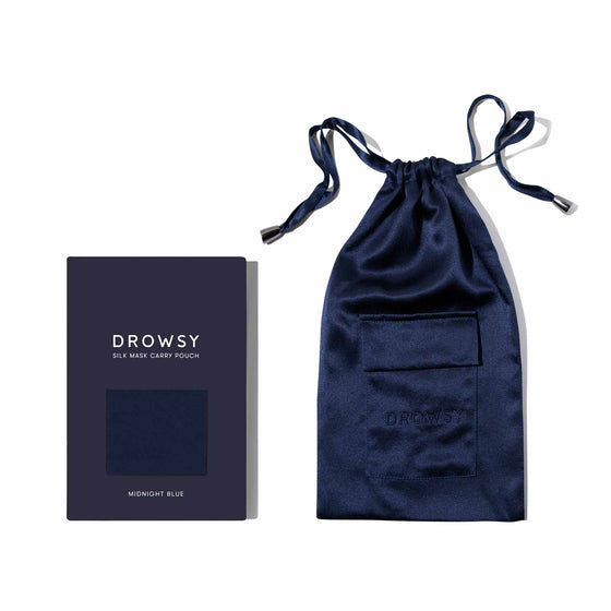 Midnight Blue Silk Carry Pouch Drowsy Sleep Co