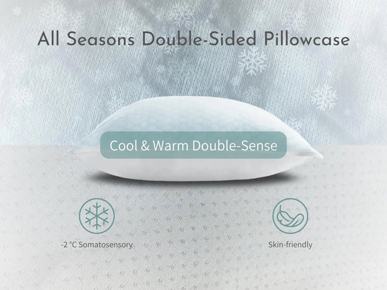 Dual-Sided Cooling Pillowcase for Full Size Portable Pillows Snooozeworld