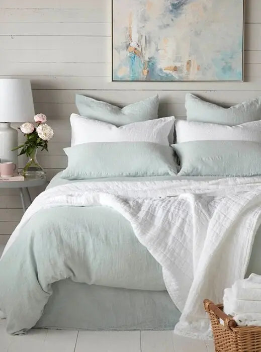 Duck Egg 100% Linen Bed Linen The Secret Linen Store