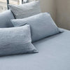 Dusk Blue Linen Fitted Sheet Piglet