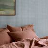 Dusty Blue Gingham Wallpaper Piglet