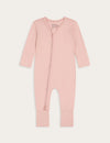 Dusty Pink Baby Long Sleeve Bamboo Romper Boody