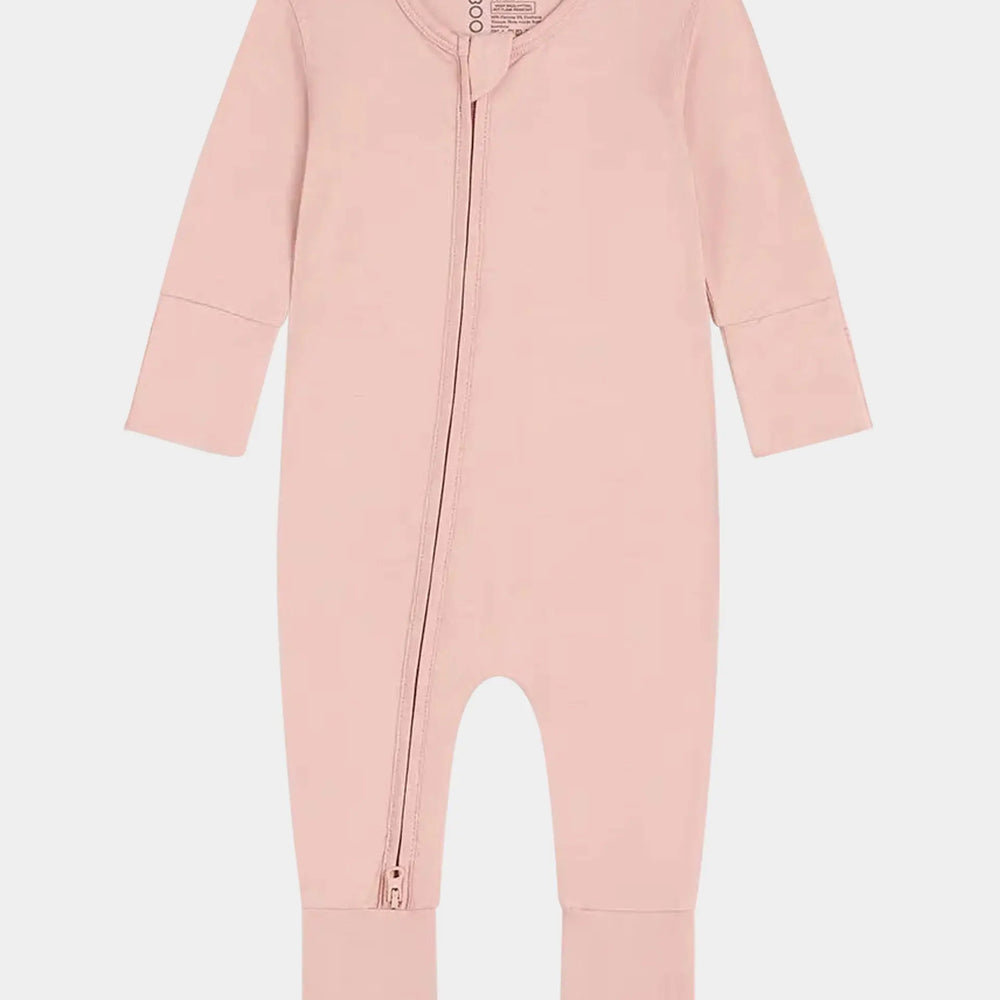 Dusty Pink Baby Long Sleeve Bamboo Romper Boody