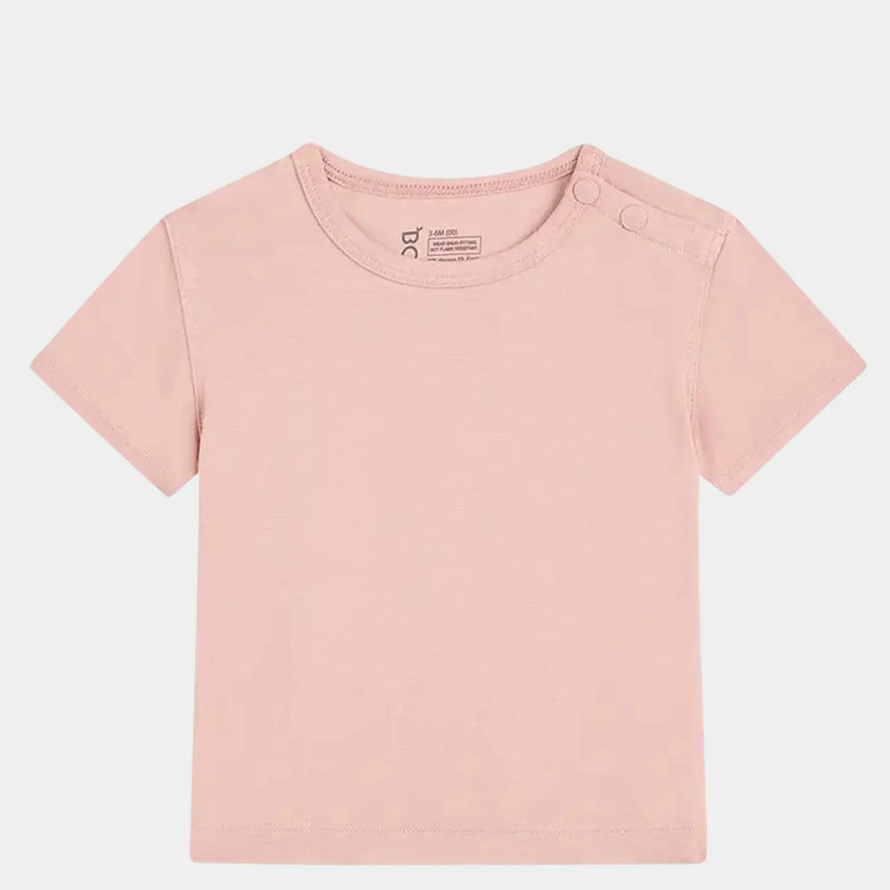 Dusty Pink Baby Short Sleeve Bamboo T-Shirt Boody