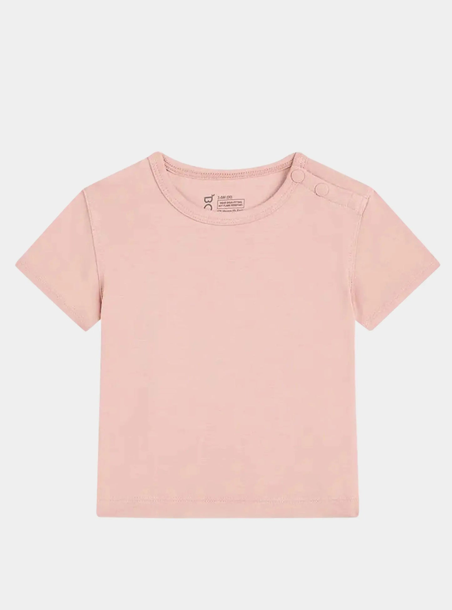 Dusty Pink Baby Short Sleeve Bamboo T-Shirt Boody