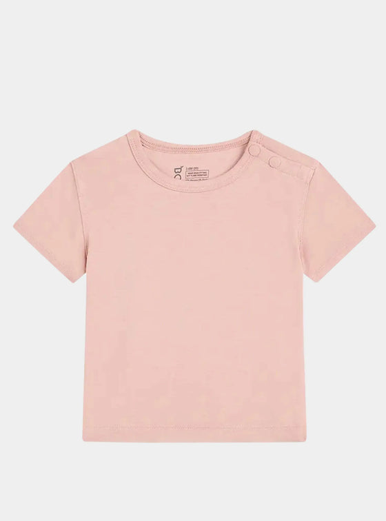 Dusty Pink Baby Short Sleeve Bamboo T-Shirt Boody