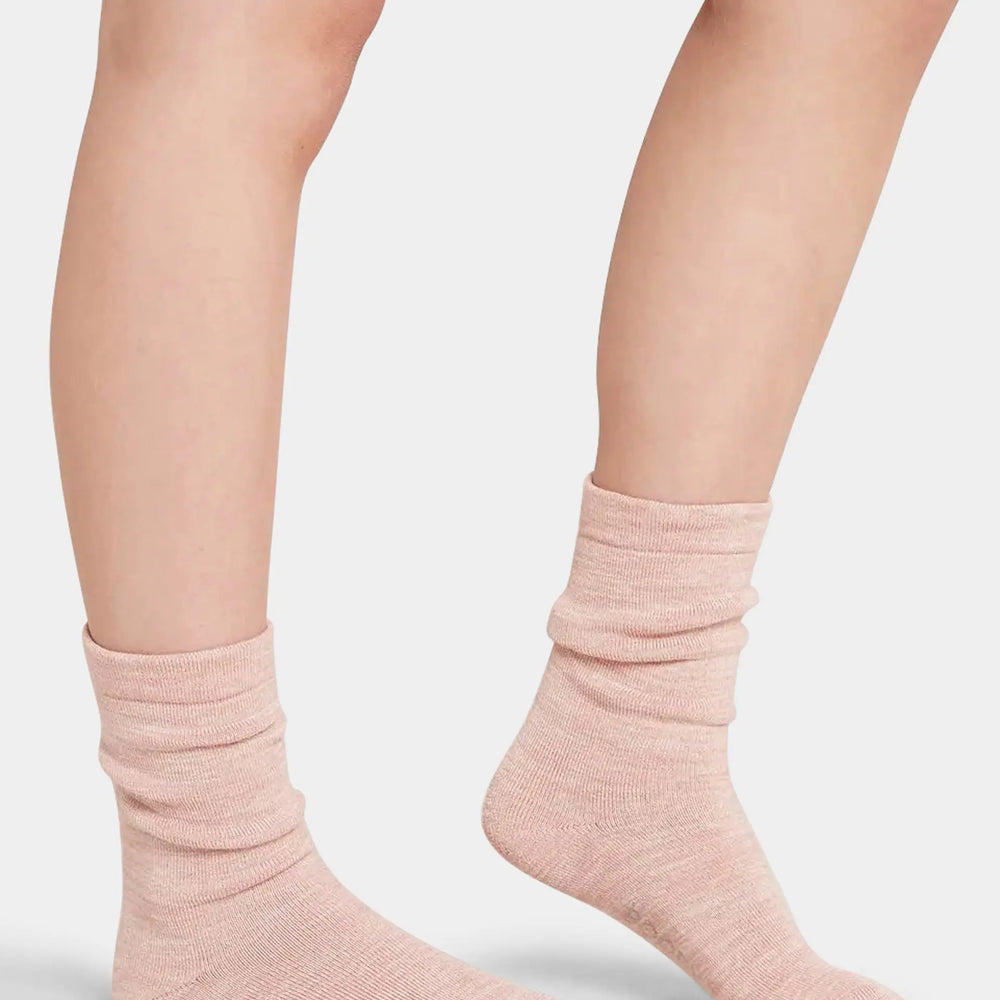 Dusty Pink Marl Chunky Organic Cotton Bed Socks Boody