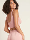 Dusty Pink Ribbed Seamless Bra Boody