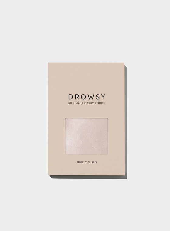 Dusty Gold Silk Carry Pouch Drowsy Sleep Co