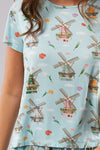 Dutch Windmills T-Shirt Pyjama Trouser Set Cosy Collective