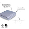 Duvet Cover in Sky Blue (Eucalyptus Silk) Ethical Bedding