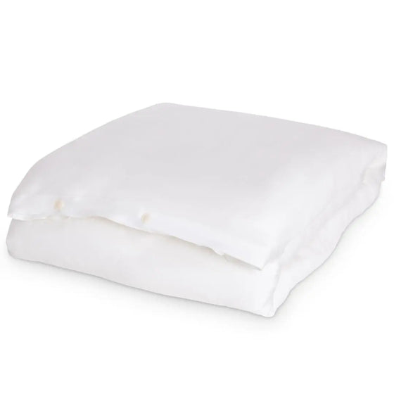 Duvet Cover in White (Eucalyptus Silk) Ethical Bedding