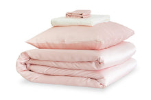  Mayfairsilk Precious Pink and Ivory Silk Duvet Set MayfairSilk