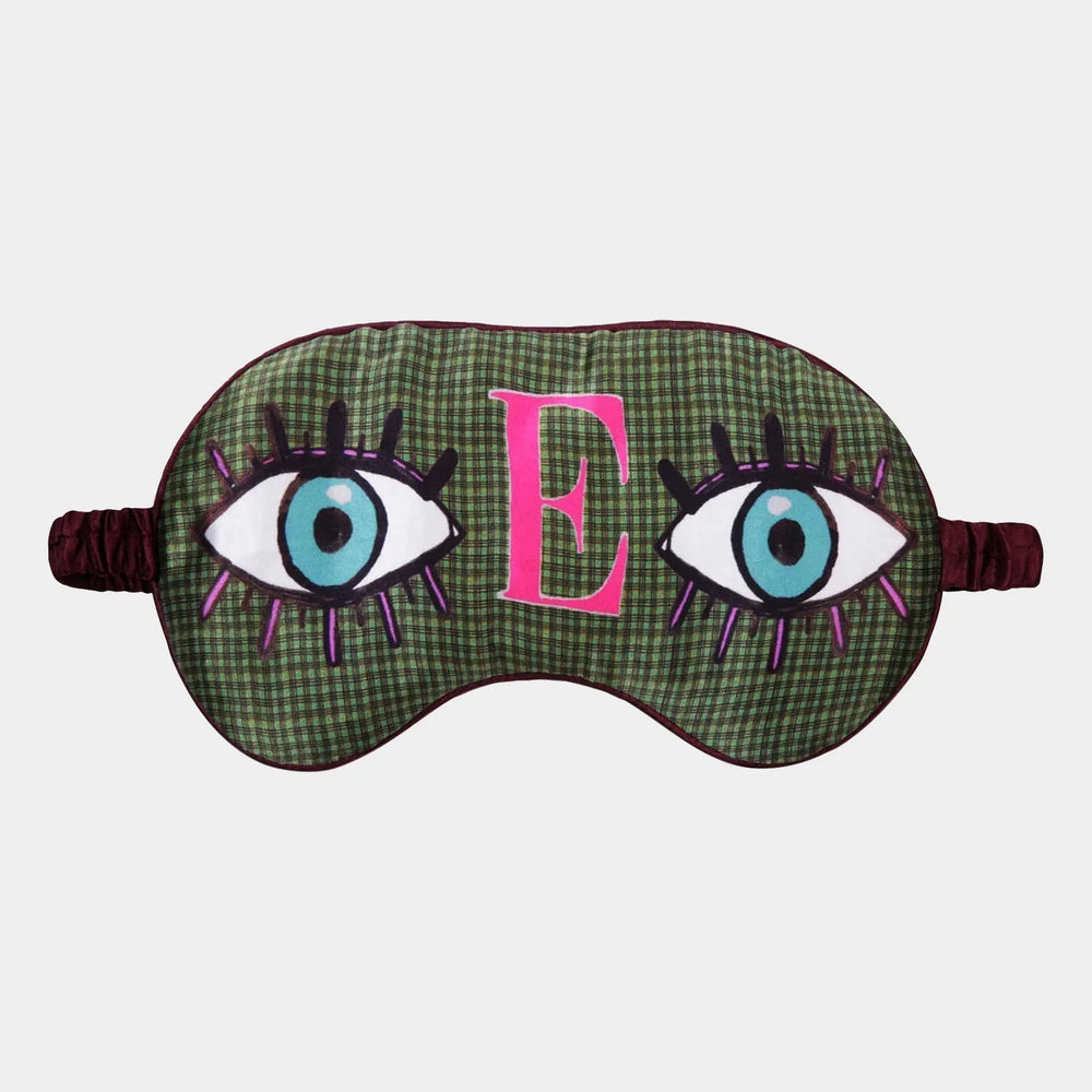 Silk Eye Mask / "E for Eyes" Jessica Russell Flint