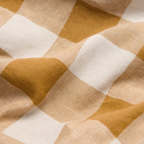 Russet Yellow Emsworth Check Linen Blend Pillowcase (Pair)