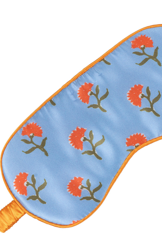 Silk Eye Mask / "Juipur Flower"