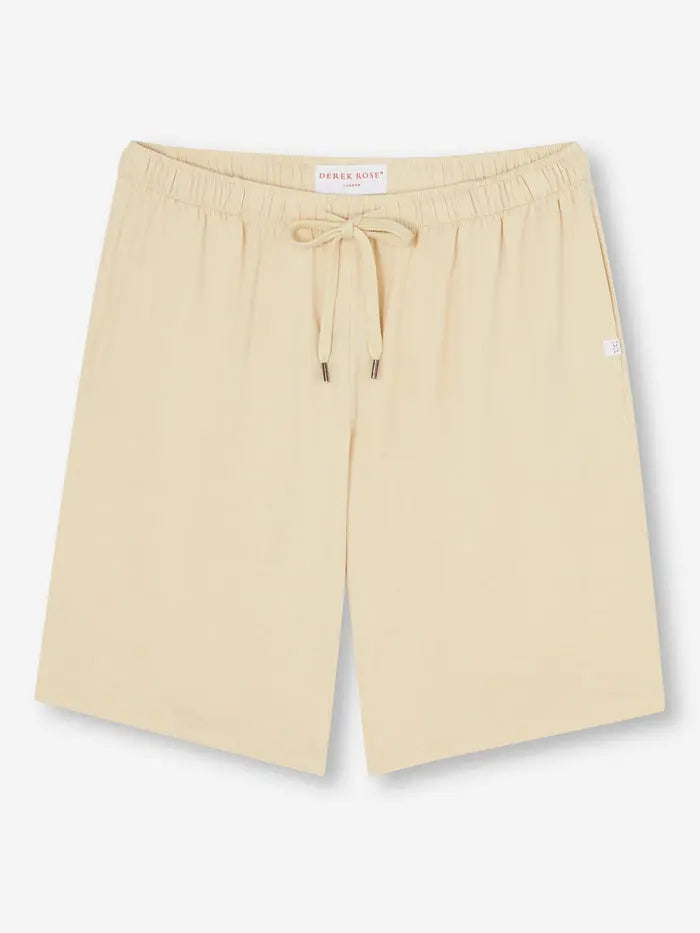 Ecru Basel Micro Modal Stretch Men's Lounge Shorts Derek Rose