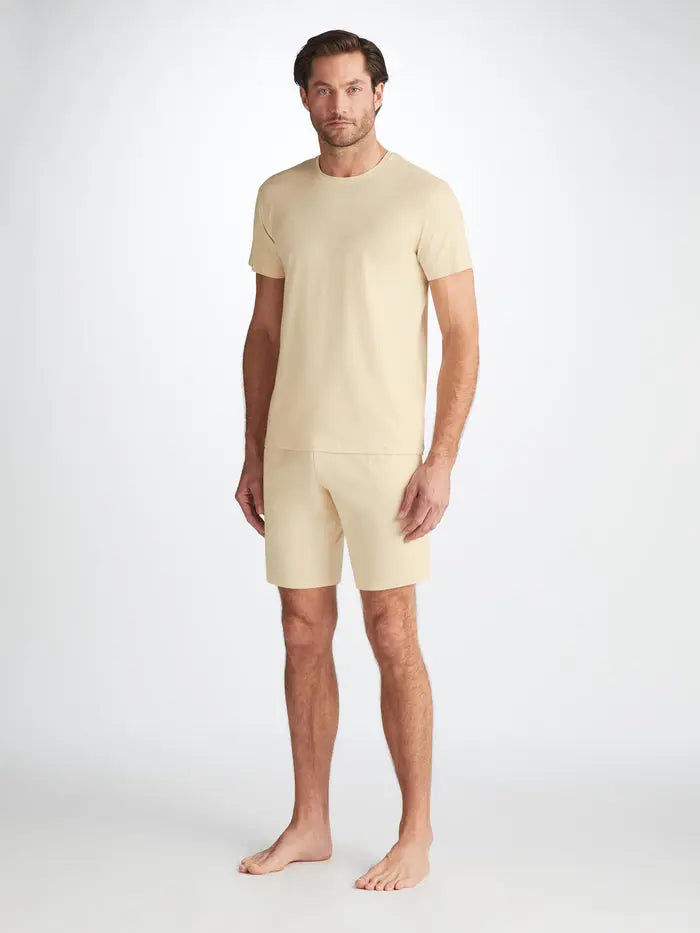 Ecru Basel Micro Modal Stretch Men's Lounge Shorts Derek Rose