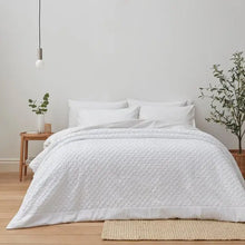  Edison Embossed Textured White Bedspread Dunelm