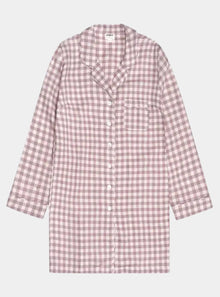  Elderberry Gingham Linen Nightshirt Piglet