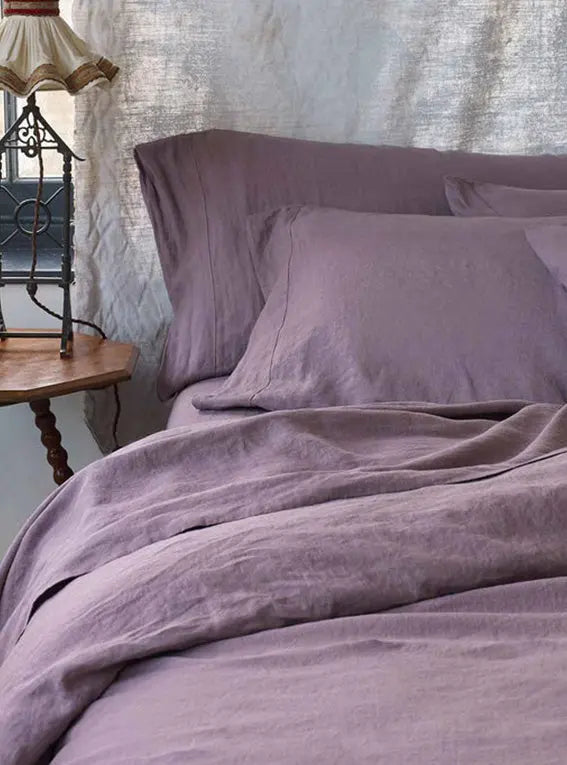 Elderberry Linen Duvet Cover Piglet