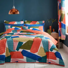  Elements Abstract Blocks Bedspread Dunelm