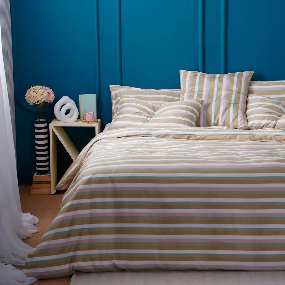 Ella Cotton - Serene Stripe Bedding Sheet Story