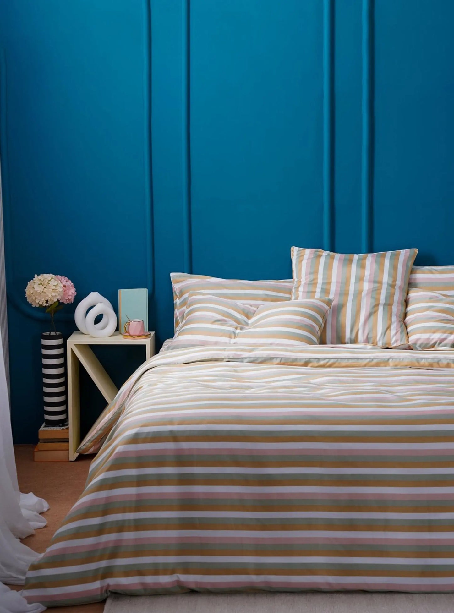 Ella Cotton - Serene Stripe Bedding Sheet Story