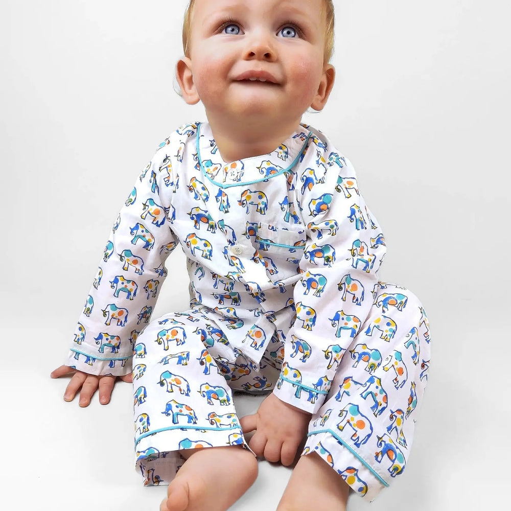 Ella's Polka Dot Parade Baby Pyjama Trouser Set Kutti Lulu