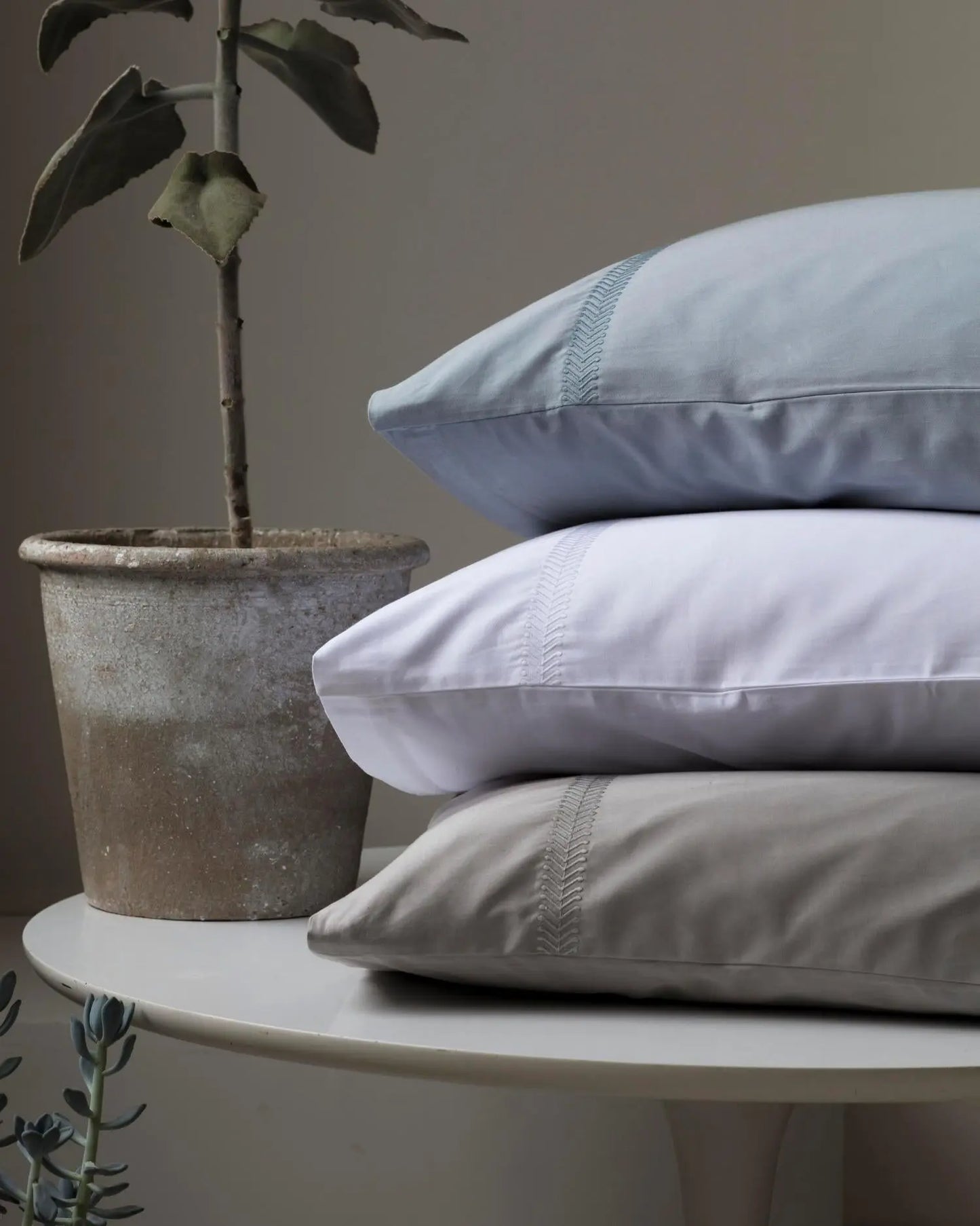 Embroided Sateen Pillowcase (Pair) Goss & Genus