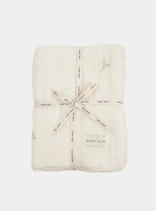  Embroidered Muslin Blanket - Wild Chamomile Avery Row