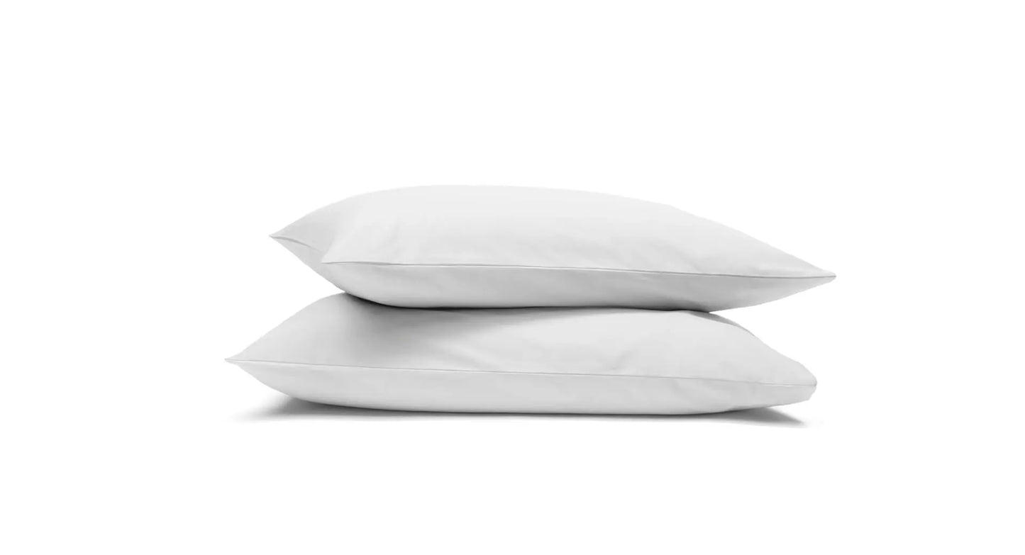 Emma 100% Cotton Percale Pillowcases - White Emma