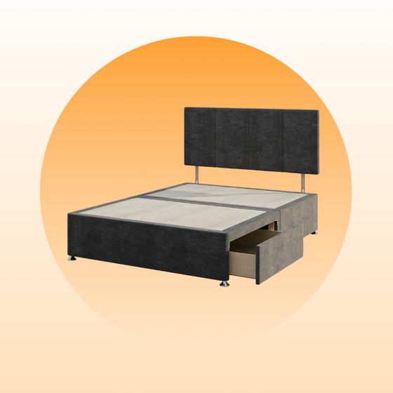 Emma Divan Bed - Dark Grey