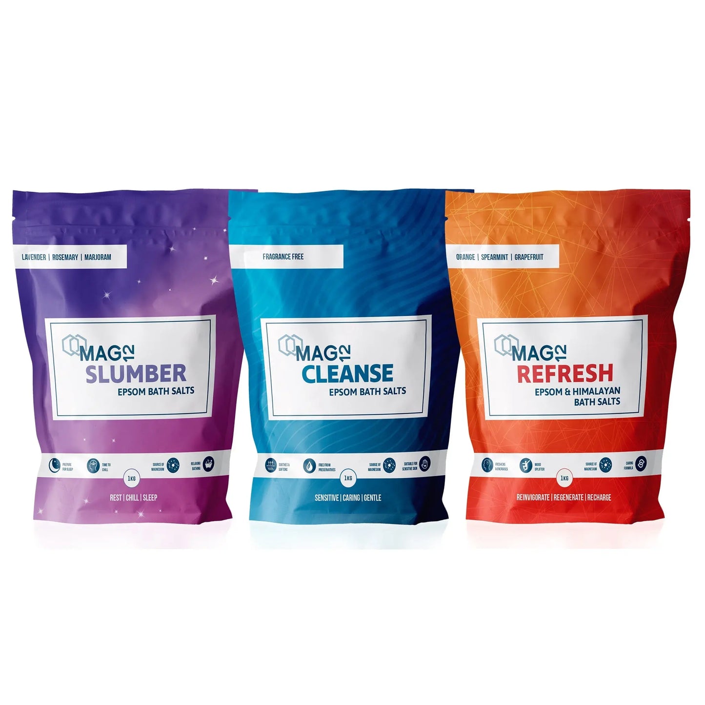 Epsom Salts Bundle | Cleanse, Refresh and Slumber MAG12