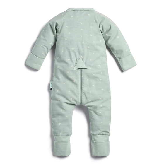 ErgoPouch - Organic Layers Long Sleeve Babygrow - Sage - Mild 0.2 TOG ergoPouch