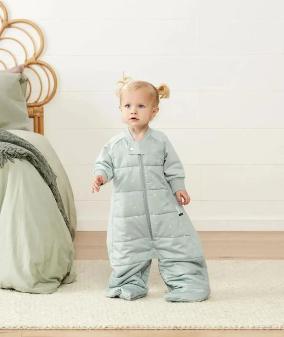 ErgoPouch - Organic Winter Long Sleeved 2 in 1 Sleeping Suit Bag - Sage - 2.5 TOG ergoPouch