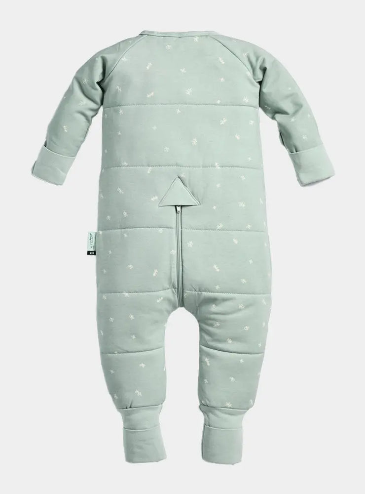 ErgoPouch - Organic Winter Long Sleeved Sleep Onesie - Sage - 2.5 TOG ergoPouch