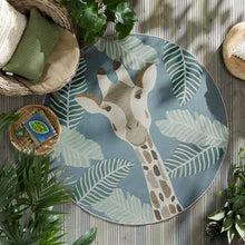  Eric Giraffe Tropical Outdoor Circle Rug Dunelm