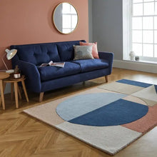  Esre Geometric Abstract Wool Rug Dunelm