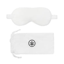  Silk Eye Mask Sleep in White (Eucalyptus Silk)