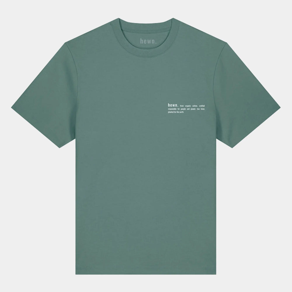 Eucalyptus Green Mens Organic Cotton Relaxed-Fit T-Shirt hewn.