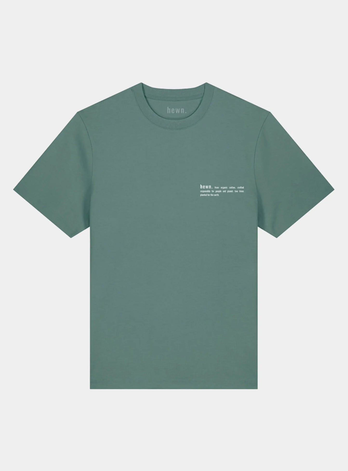 Eucalyptus Green Mens Organic Cotton Relaxed-Fit T-Shirt hewn.