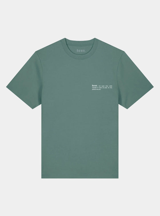 Eucalyptus Green Mens Organic Cotton Relaxed-Fit T-Shirt hewn.