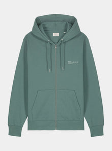  Eucalyptus Green Mens Organic Cotton Relaxed-Fit Zip Hoodie hewn.