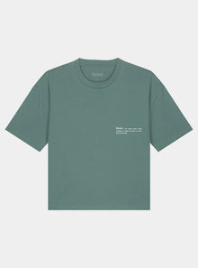  Eucalyptus Green Womens Organic Cotton Boxy T-Shirt hewn.